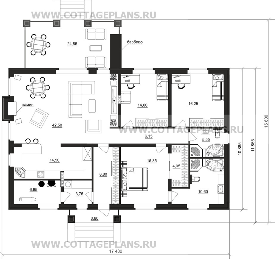 Поэтажные планы проект дома 702-34 общ. площадь 150,15м2