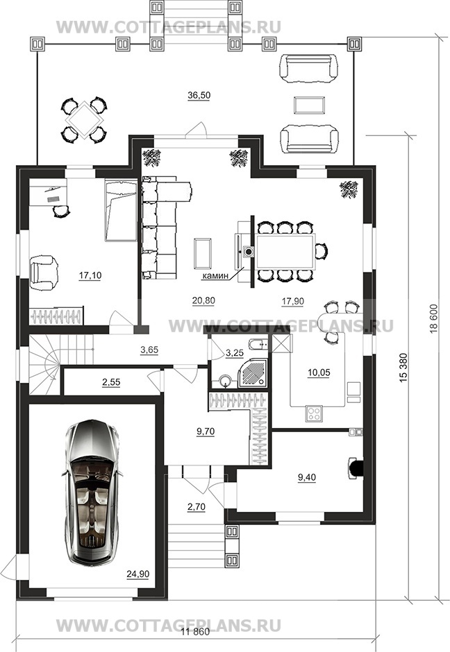 Поэтажные планы проект дома 29-66 общ. площадь 225,60 м2