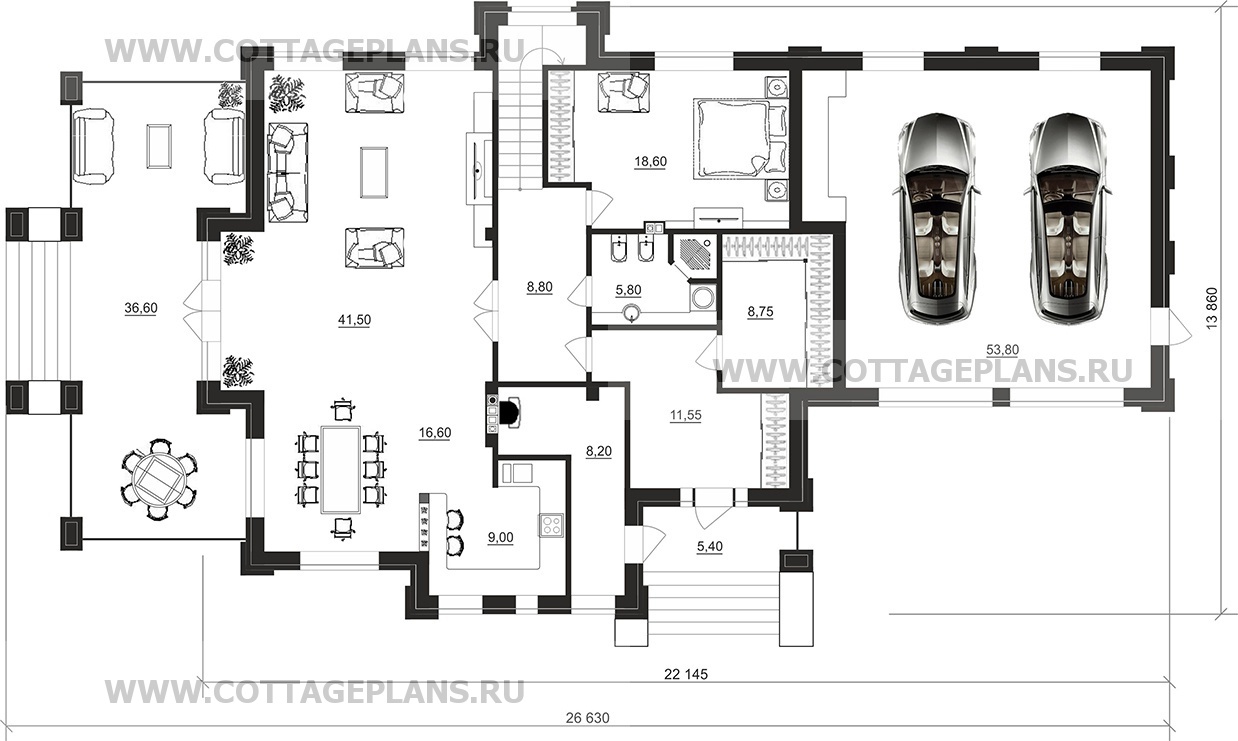 Поэтажные планы проект дома 200-83 общ. площадь 309,10м2