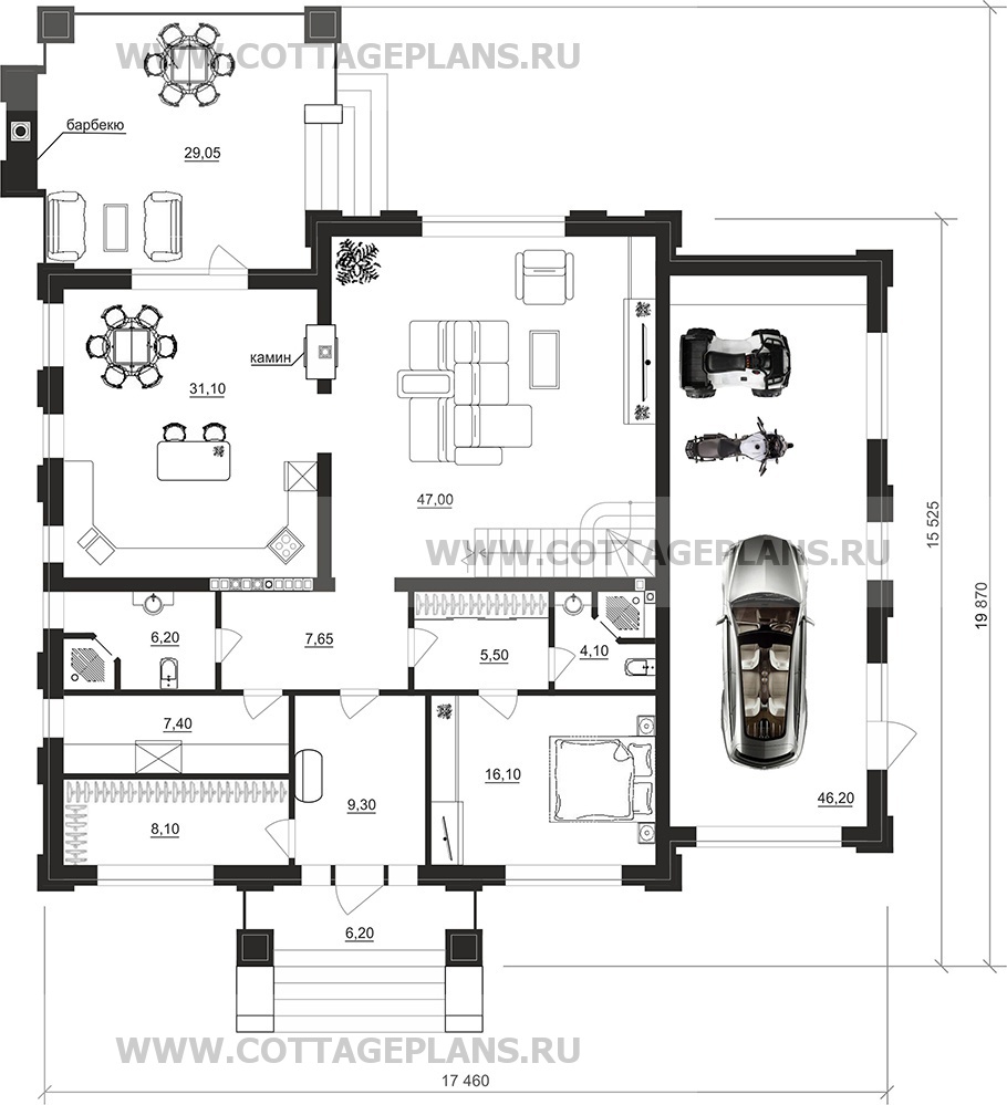 Поэтажные планы проект дома 105-28 общ. площадь 470,90 м2