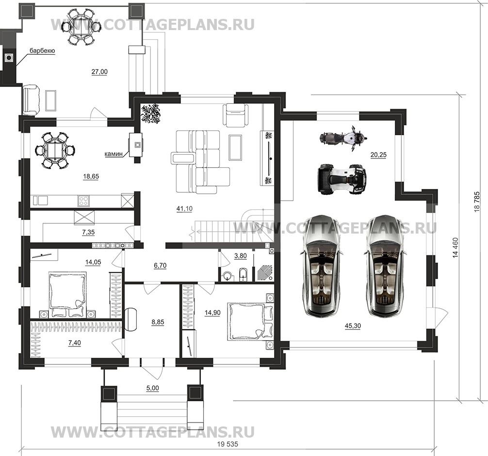 Поэтажные планы проект дома 205-30 общ. площадь 431,65 м2