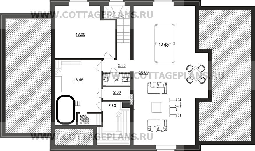 Поэтажные планы проект дома 98-20 общ. площадь 335,30м2