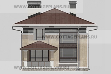 Фасады проект дома 206-44 общ. площадь 122,55 м2