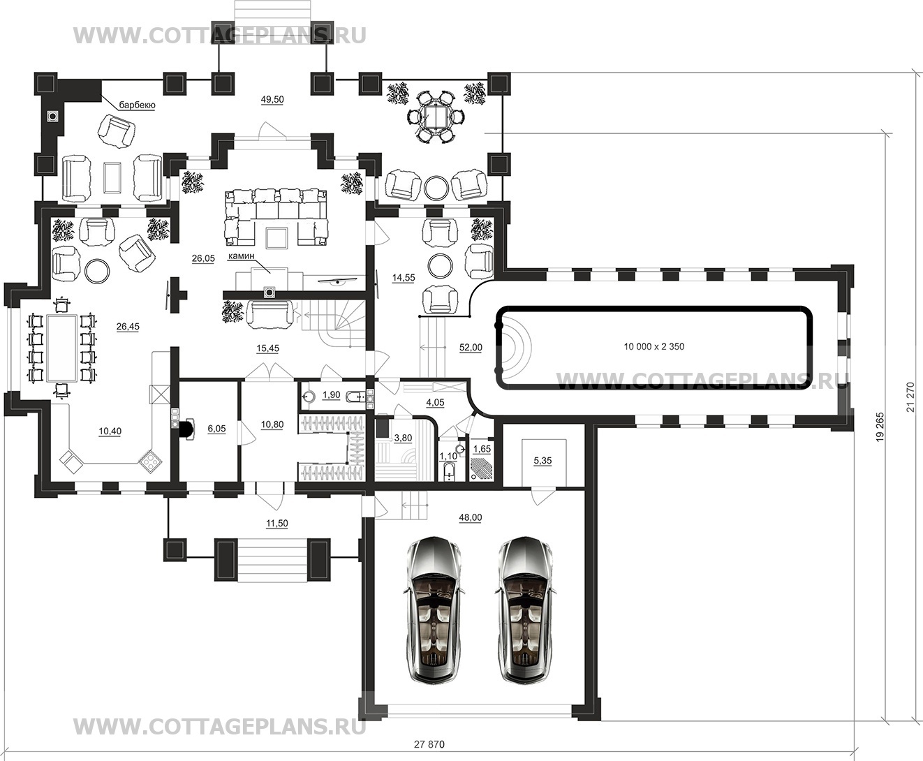 Поэтажные планы проект дома 100-38 общ. площадь 346,55 м2