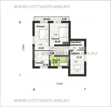 Поэтажные планы проект дома 59-83 общ. площадь 225.7 м2