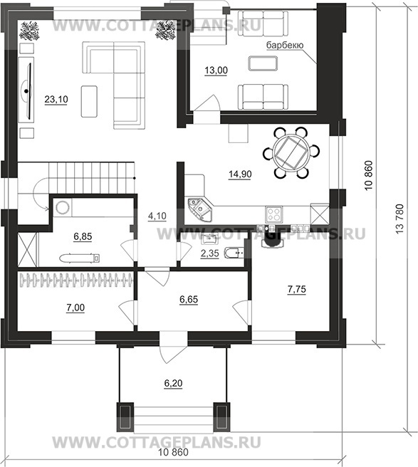 Поэтажные планы проект дома 106-34 общ. площадь 139,15 м2