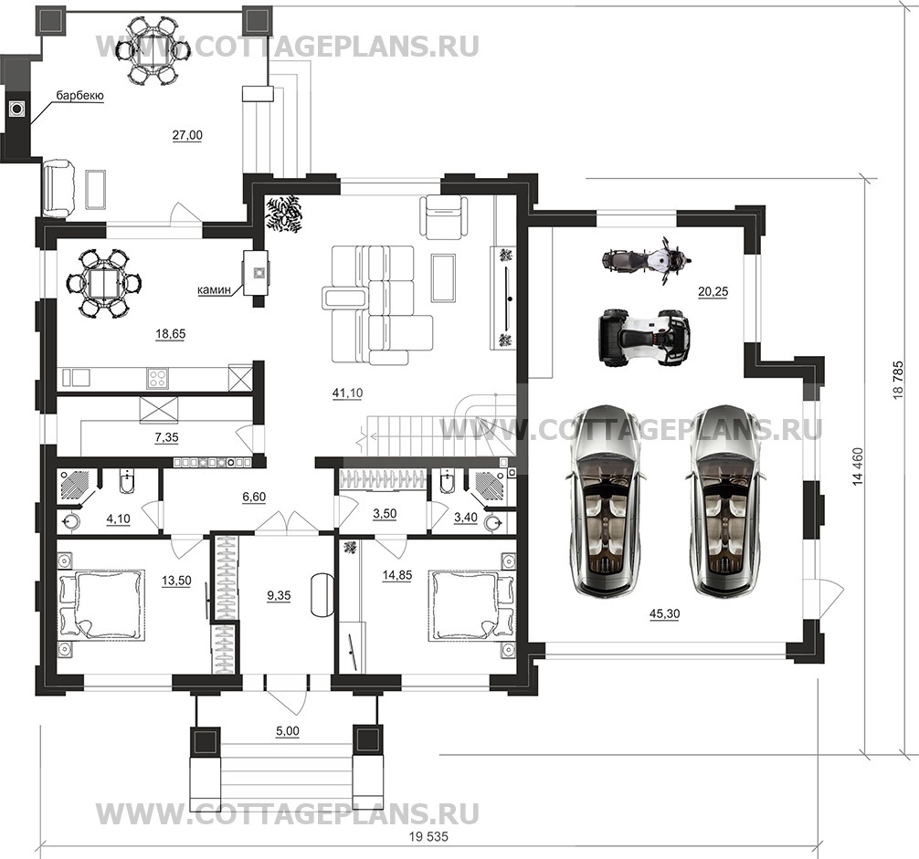 Поэтажные планы проект дома 205-30 общ. площадь 431,65 м2