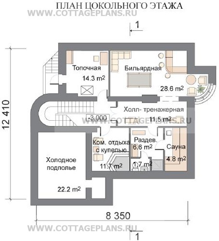 Поэтажные планы проект дома 32-65 общ. площадь 308,3м2