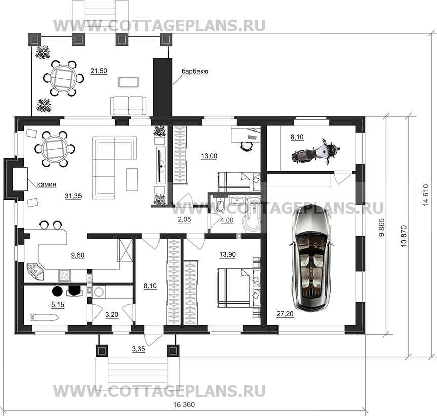 Поэтажные планы проект дома 702-15 общ. площадь 126,20 м2