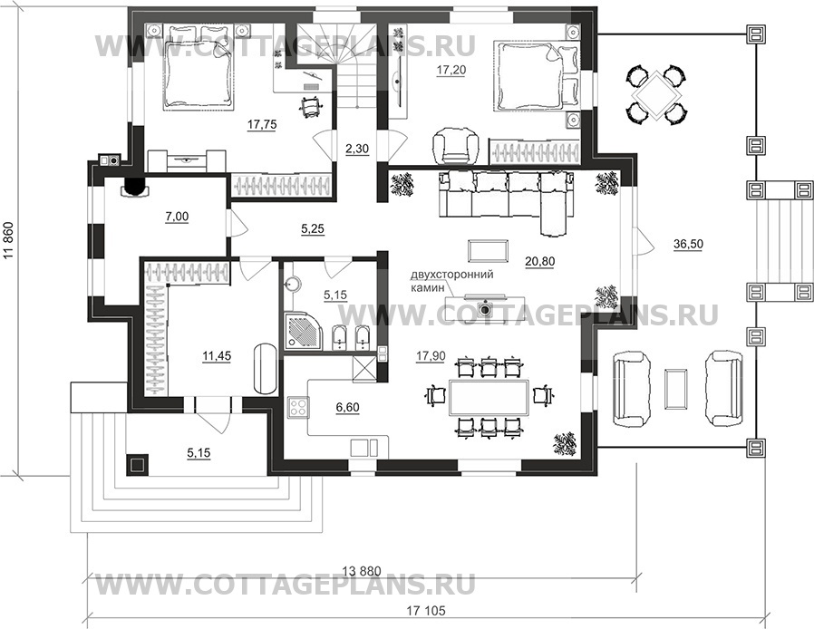 Поэтажные планы проект дома 200-49 общ. площадь 219,95 м2
