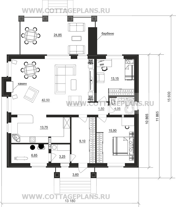 Поэтажные планы проект дома 900-58 общ. площадь 111,45м2