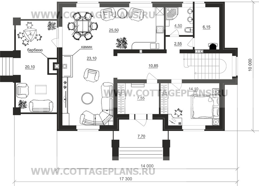 Поэтажные планы проект дома 92-62 общ. площадь 195,75м2