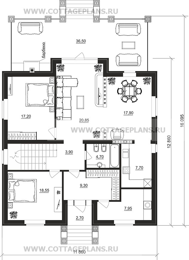 Поэтажные планы проект дома 78-99 общ. площадь 306,50 м2