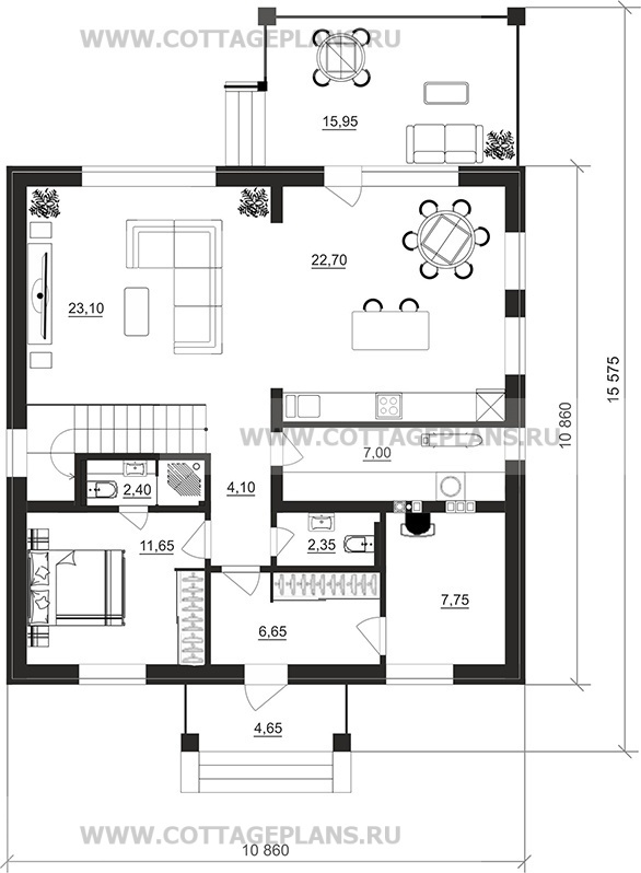 Поэтажные планы проект дома 108-17 общ. площадь 174,45 м2