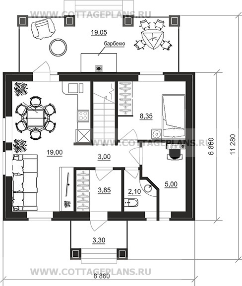 Поэтажные планы проект дома 75-78 общ. площадь 82,40 м2