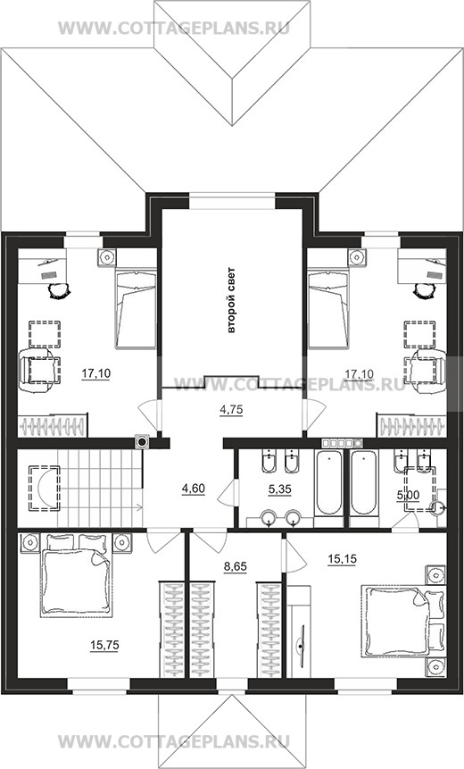 Поэтажные планы проект дома 97-99 общ. площадь 200,70 м2