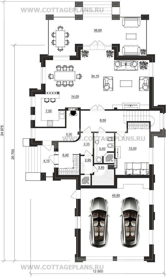 Поэтажные планы проект дома 200-85 общ. площадь 259,25 м2