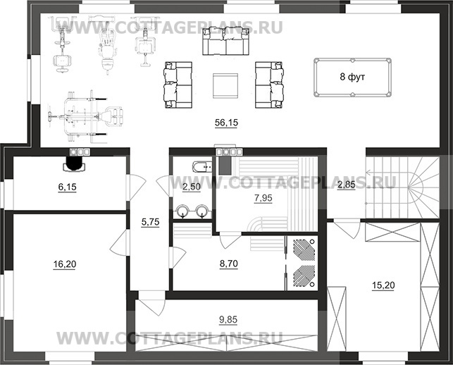 Поэтажные планы проект дома 91-33 общ. площадь 251,50 м2