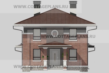 Фасады проект дома 20-71 общ. площадь 242,70 м2