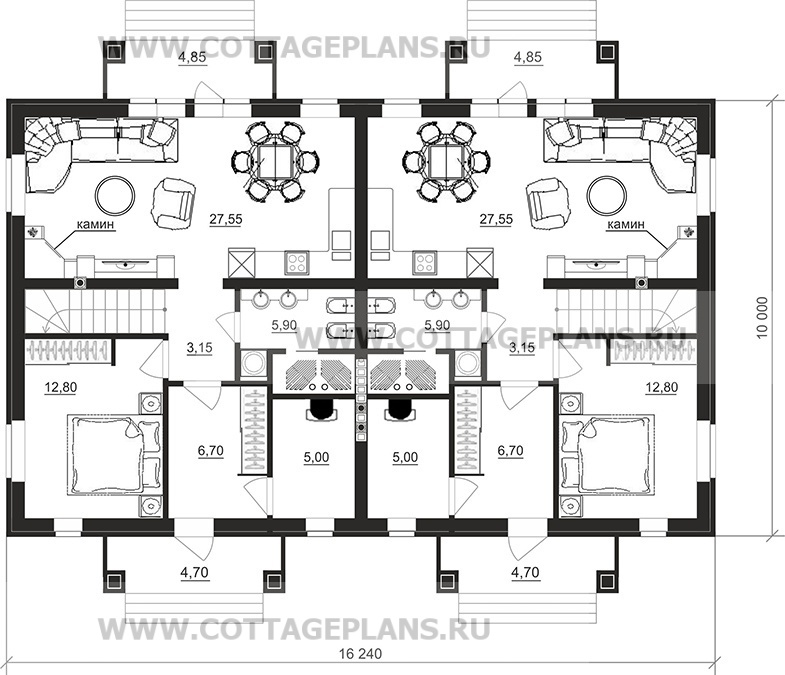 Поэтажные планы проект дома 26-18 общ. площадь 239,80 м2
