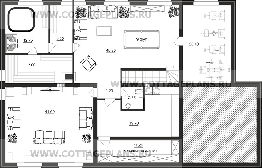 Поэтажные планы проект дома 28-14 общ. площадь 342,75 м2