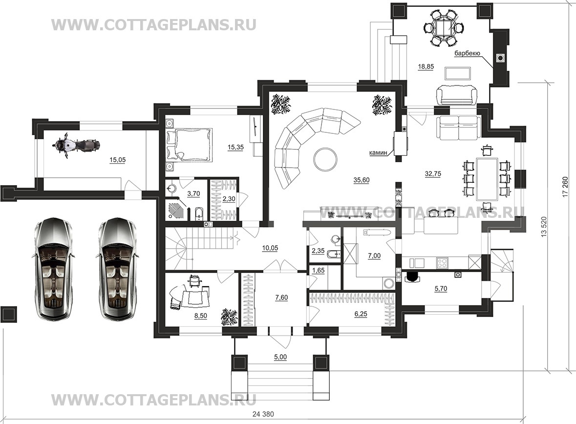 Поэтажные планы проект дома 204-08 общ. площадь 275,45 м2