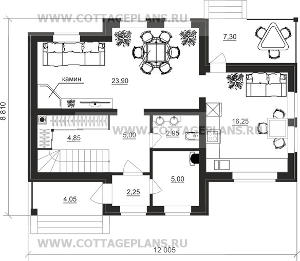 Поэтажные планы проект дома 20-32 общ. площадь 118,55 м2