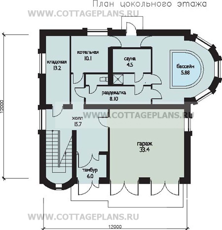 Поэтажные планы проект дома 35-57 общ. площадь 513 м2