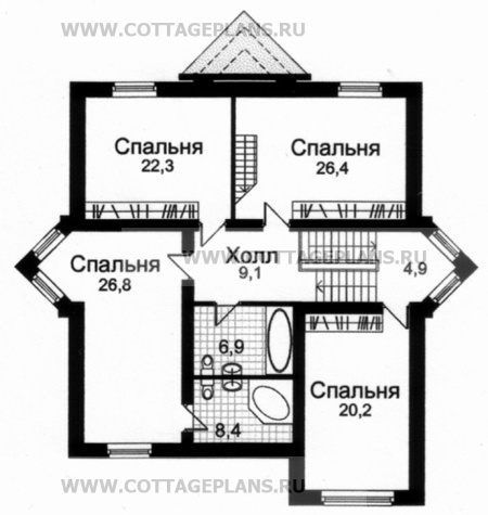 Поэтажные планы проект дома 31-30 общ. площадь 320,0м2