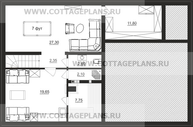 Поэтажные планы проект дома 21-79 общ. площадь 253,55 м2