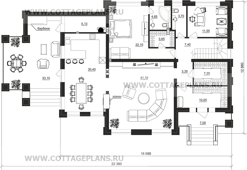 Поэтажные планы проект дома 102-55 общ. площадь 290,65 м2