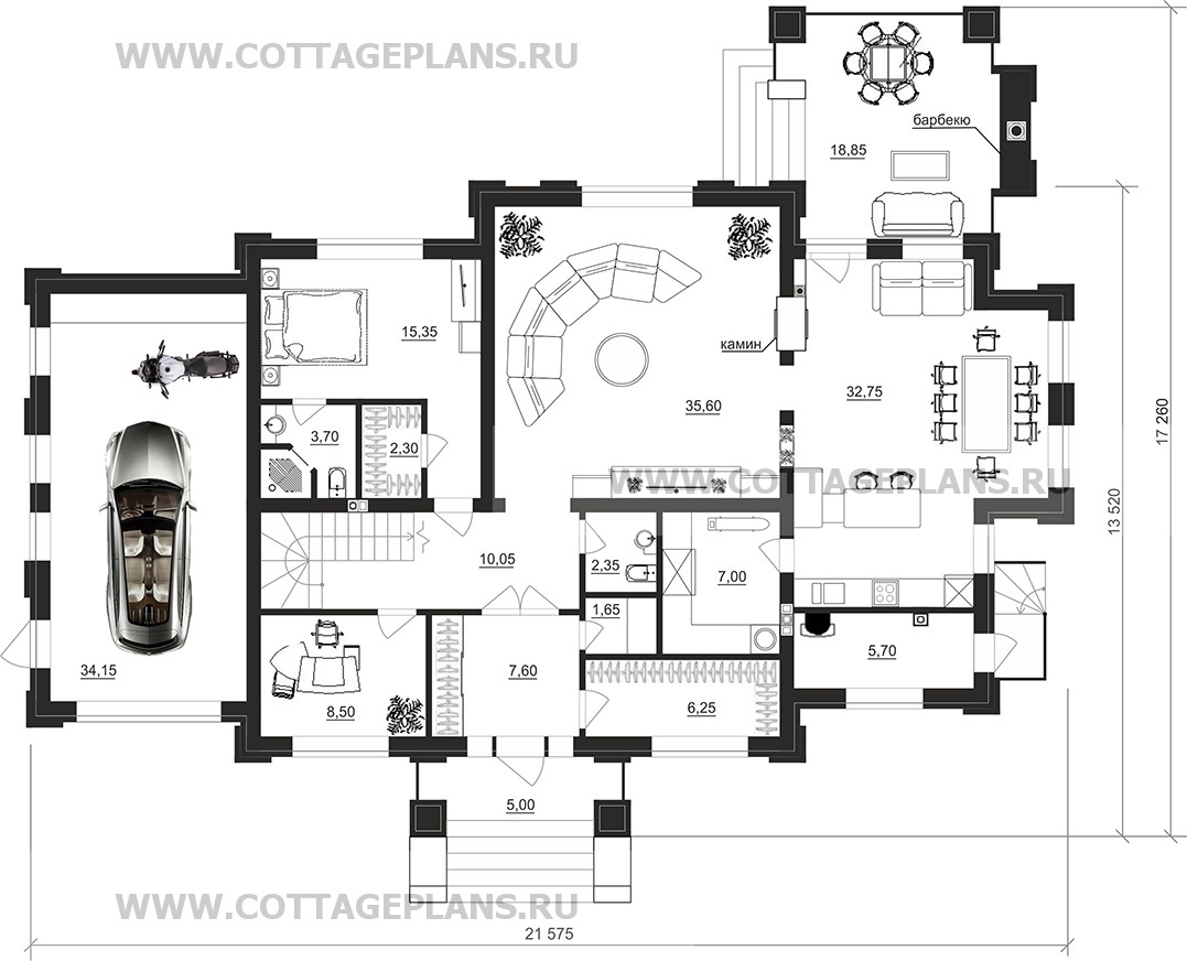 Поэтажные планы проект дома 202-99 общ. площадь 300,55 м2