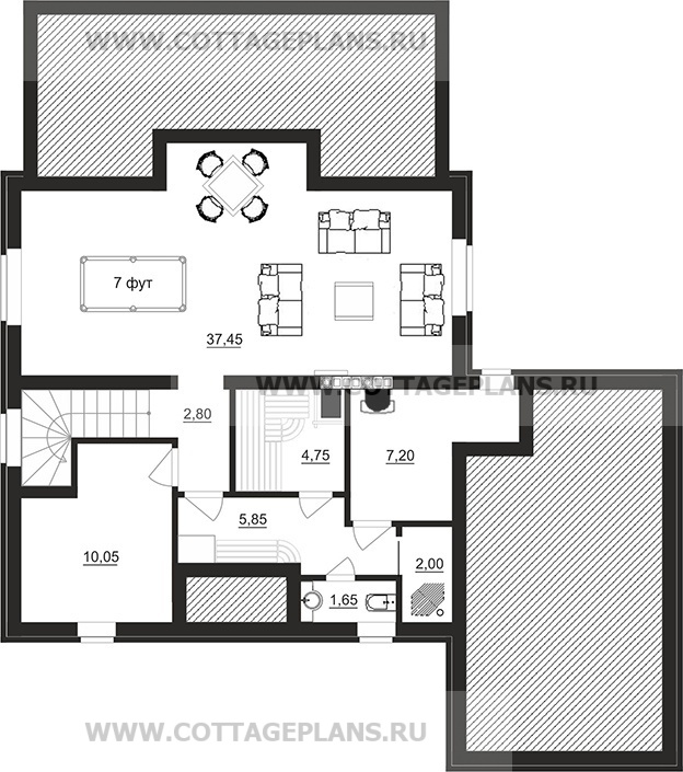 Поэтажные планы проект дома 78-94 общ. площадь 243,30 м2