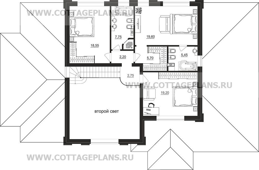 Поэтажные планы проект дома 104-12 общ. площадь 247,00 м2