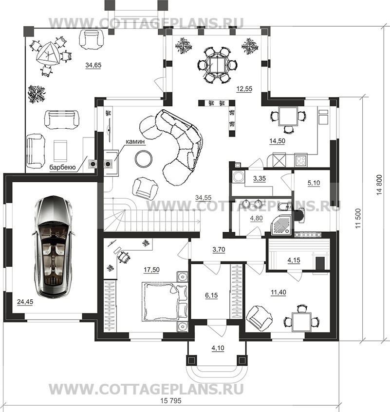 Поэтажные планы проект дома 95-24 общ. площадь 241,95 м2