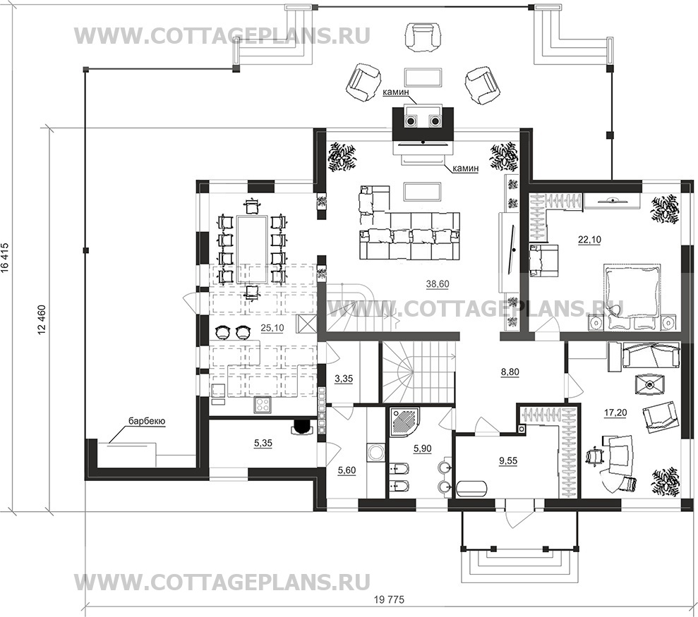Поэтажные планы проект дома 78-31 общ. площадь 401,40 м2