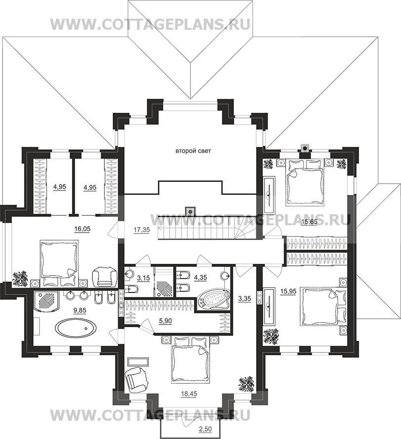 Поэтажные планы проект дома 200-26 общ. площадь 251,45 м2
