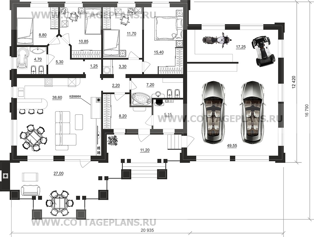 Поэтажные планы проект дома 27-83 общ. площадь 189,70 м2