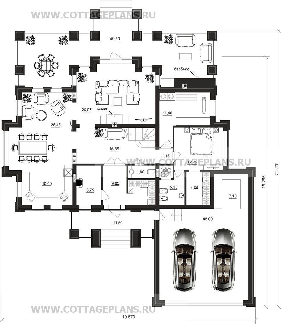 Поэтажные планы проект дома 100-24 общ. площадь 310,00 м2