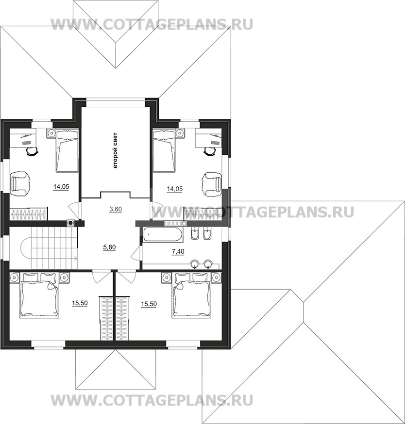 Поэтажные планы проект дома 77-13 общ. площадь 220,10 м2