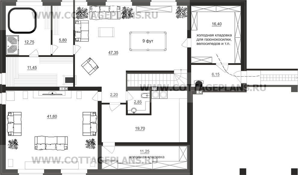 Поэтажные планы проект дома 91-00 общ. площадь 319,65 м2