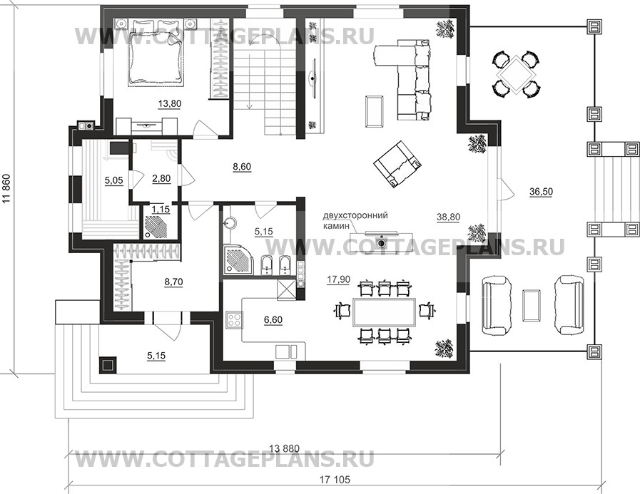 Поэтажные планы проект дома 201-43 общ. площадь 332,70 м2
