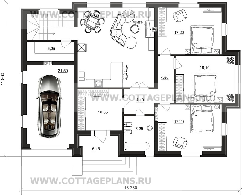 Поэтажные планы проект дома 101-55 общ. площадь 265,85 м2