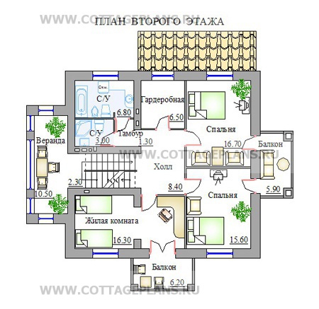 Поэтажные планы проект дома 31-03 общ. площадь 252,0м2