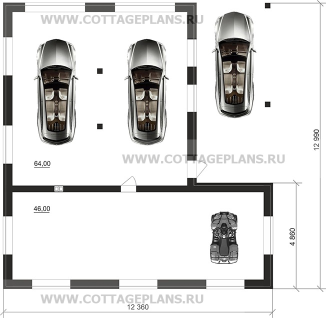 проект гаража 94-99 общ. площадь 110м2