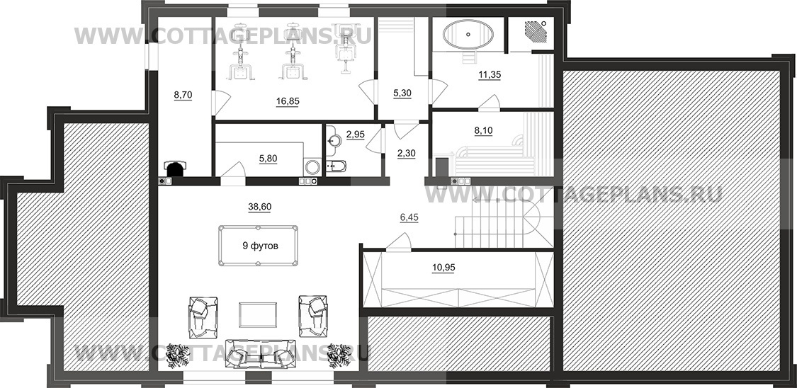 Поэтажные планы проект дома 91-92 общ. площадь 303,95 м2