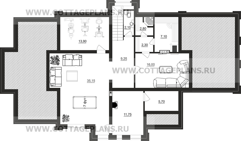 Поэтажные планы проект дома 101-88 общ. площадь 348,60 м2