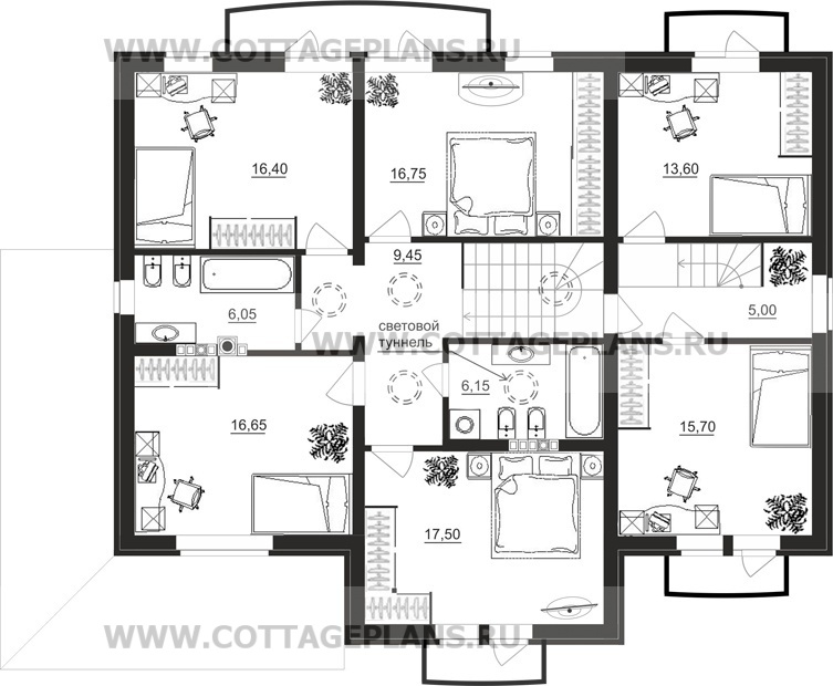 Поэтажные планы проект дома 16-78 общ. площадь 181,70 м2