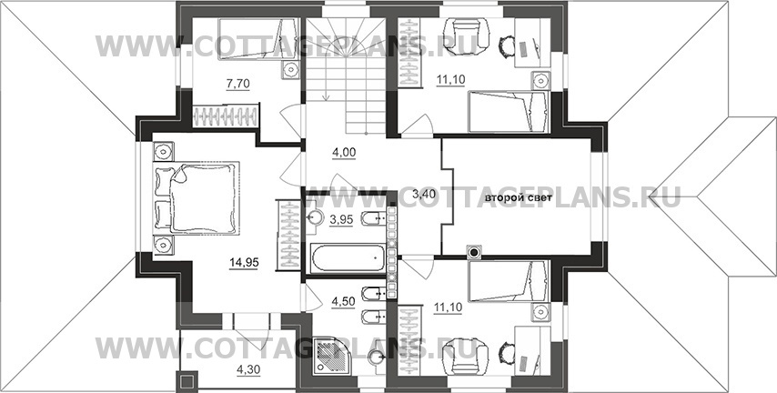 Поэтажные планы проект дома 78-18 общ. площадь 230,00 м2