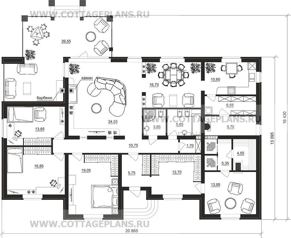 Поэтажные планы проект дома 07-25 общ. площадь 188,40 м2